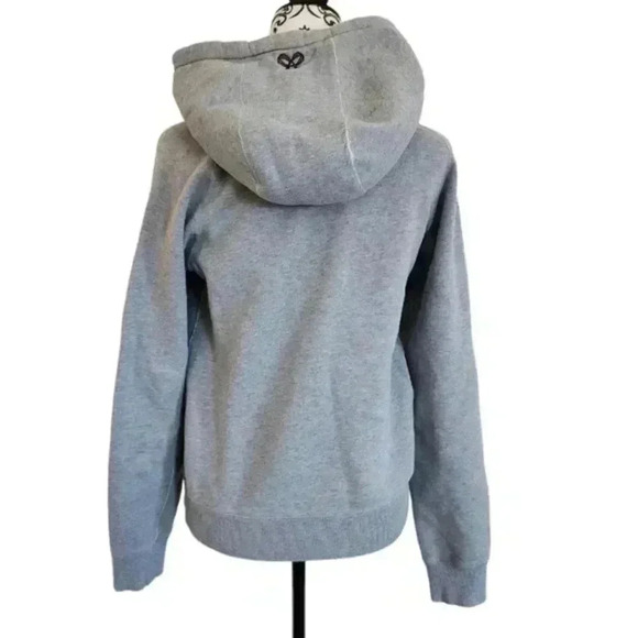 Aritzia TNA Sweatfleece Baltic Hoodie Grey Purple Sweatshirt Women's size Small - Picture 3 of 13